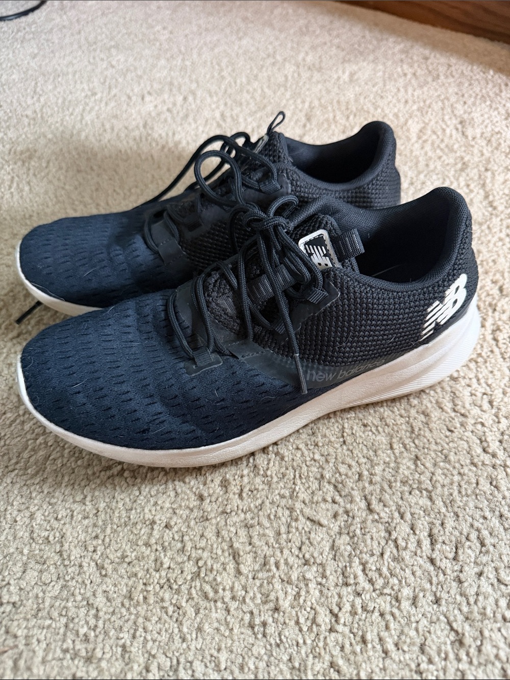 New Balance Black Athletic Sneakers with White Midsole